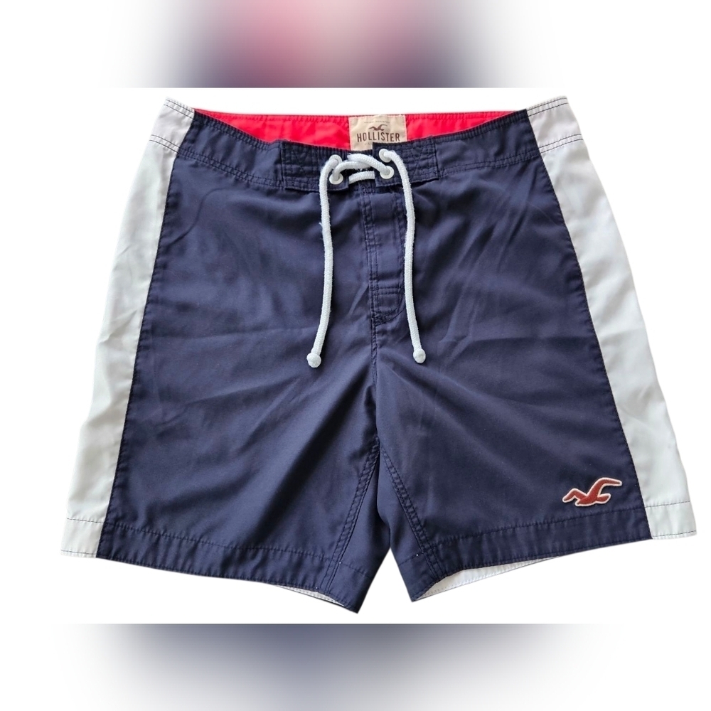 Hollister Men's Color Block Board Swim Shorts - Size XL